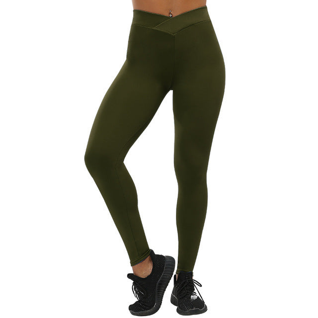 Cross-border 2018 high waist sanding hip outdoor yoga running fitness AliExpress explosion sports leggings women
